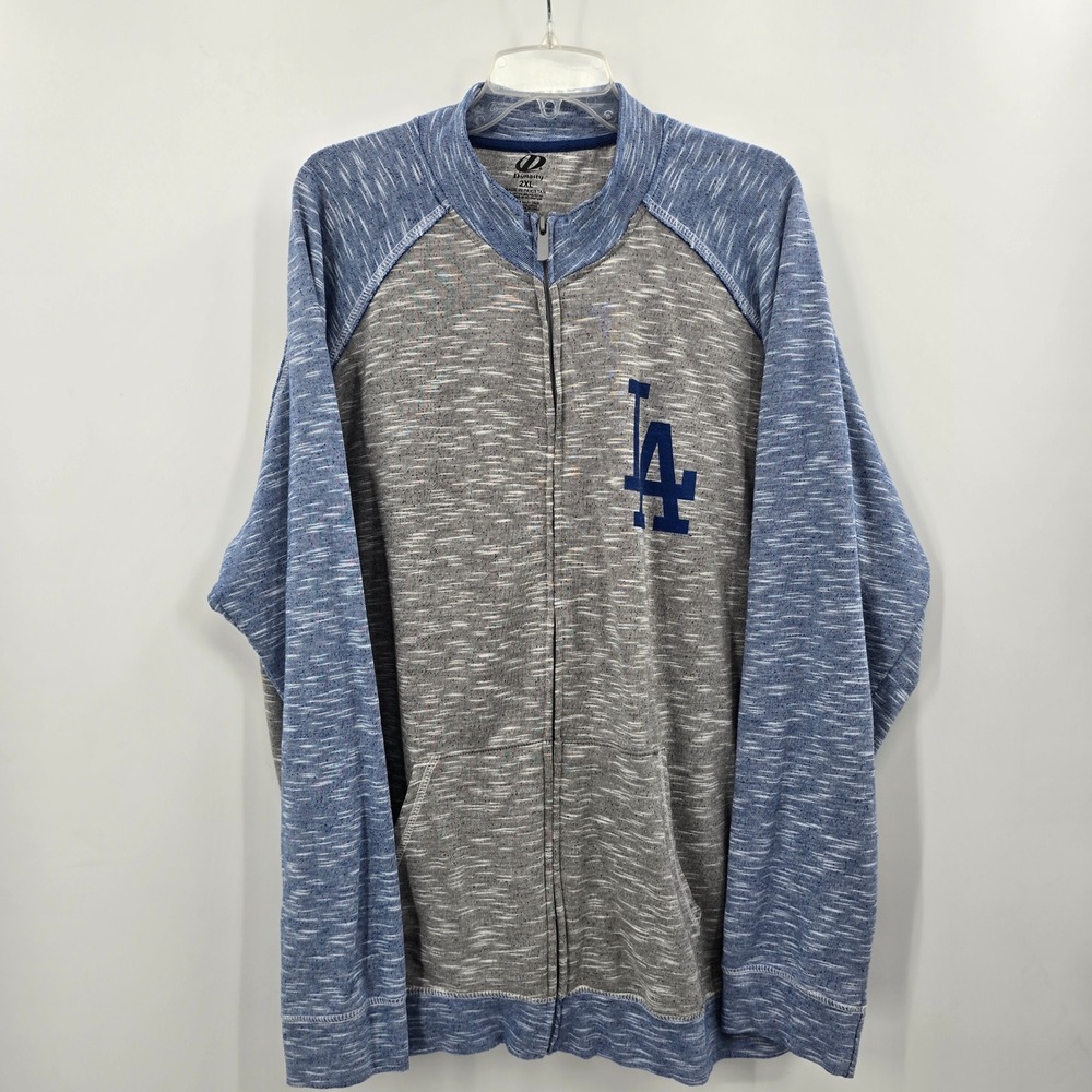 Dynasty Los‎ Angeles Dodgers Sweatshirt  Mens 2XL Space Dye Full Zip Jacket
